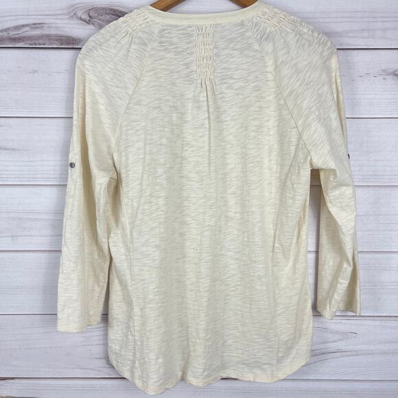 Women's Bit & Bridle Button Front Eyelet Blouse Size Medium 100% Cotton - Picture 5 of 6